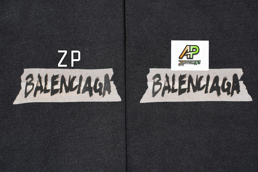 Balenciaga Kraft Paper Washi Tape Lettering Distressed Sweatshirt
