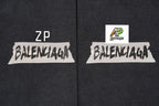 Balenciaga Kraft Paper Washi Tape Lettering Distressed Sweatshirt