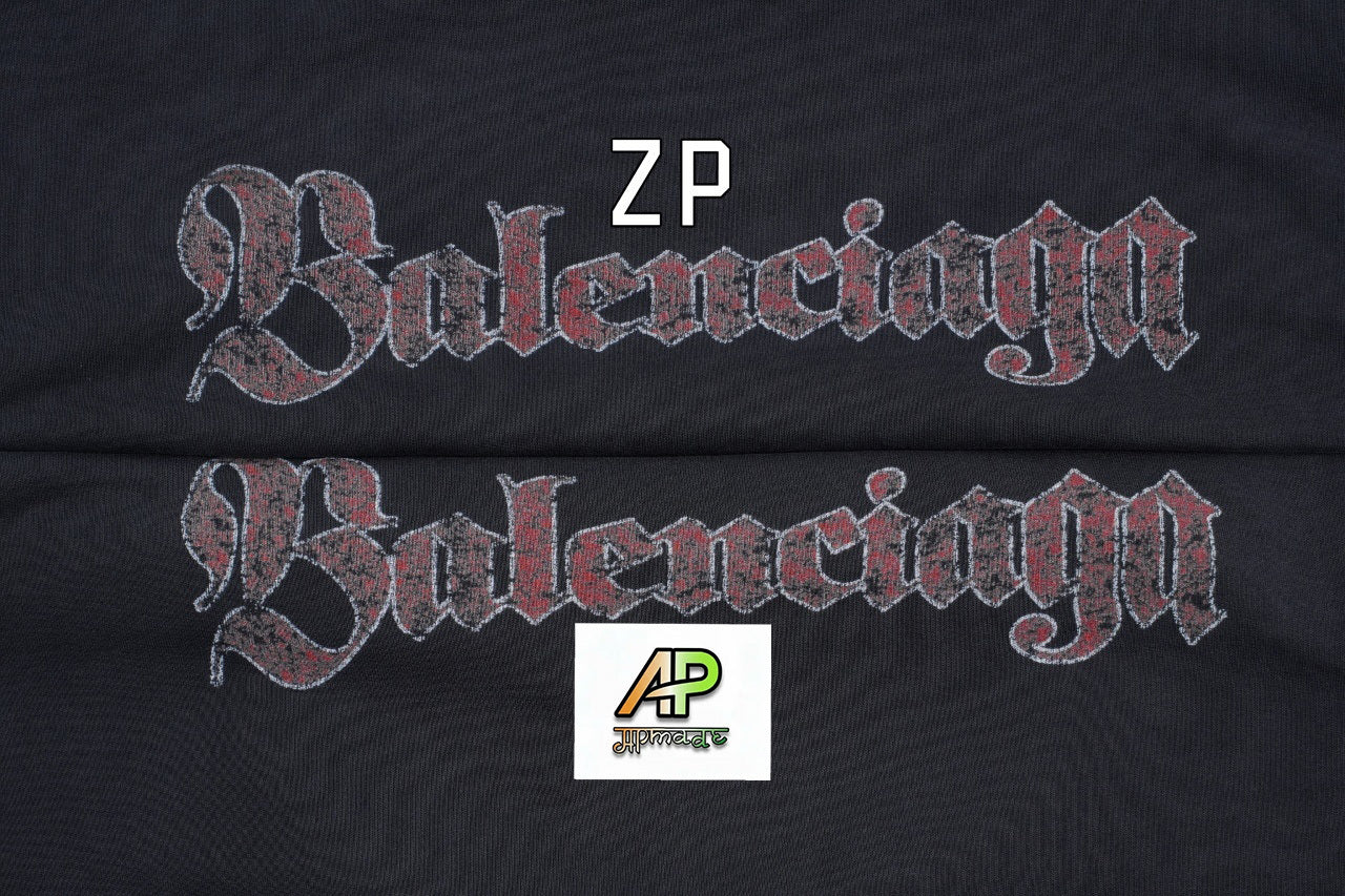 Balenciaga Multi-logo Badge Print Hoodie