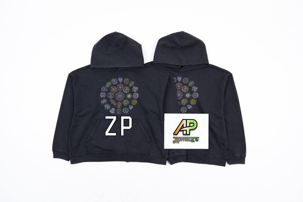 Balenciaga Multi-logo Badge Print Hoodie