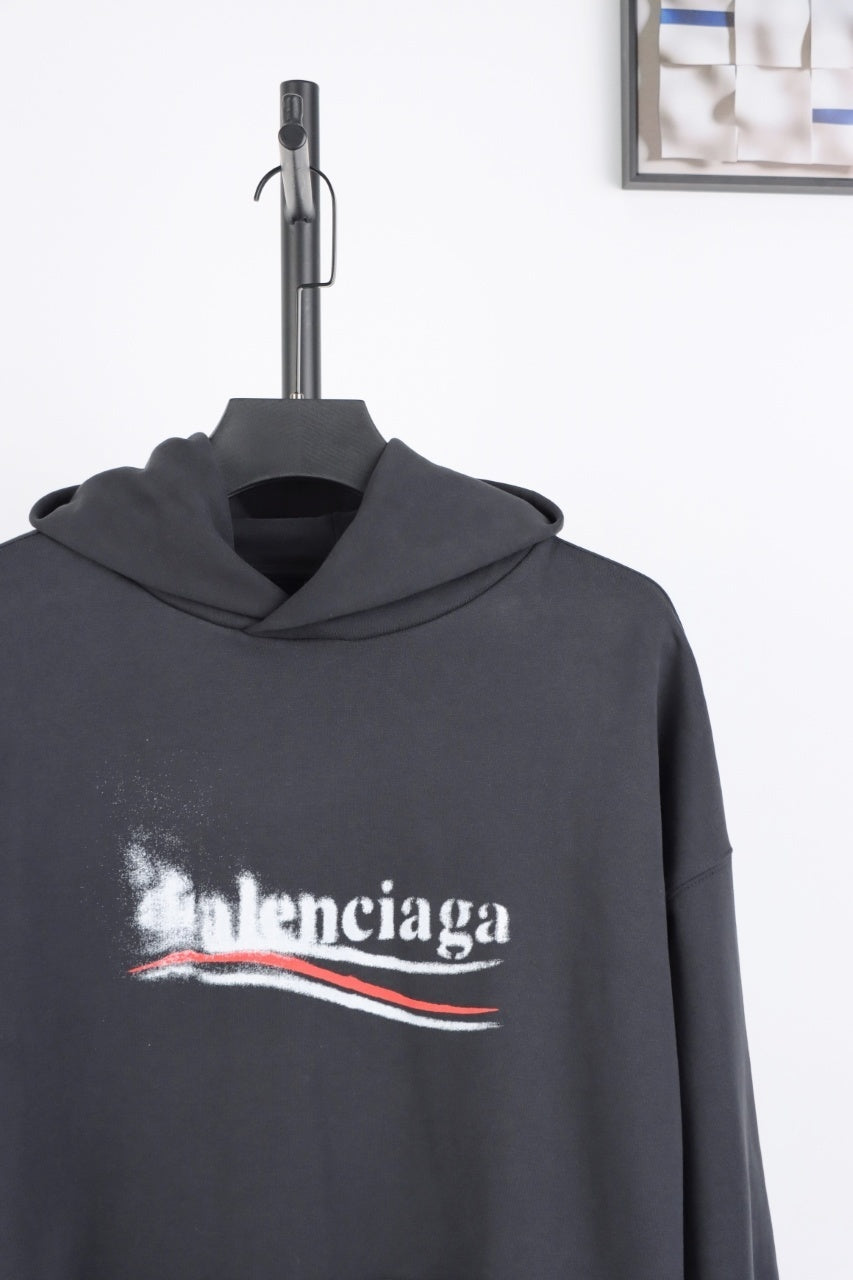 Balenciaga Fuzzy Coke Print Hoodie