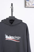 Balenciaga Fuzzy Coke Print Hoodie