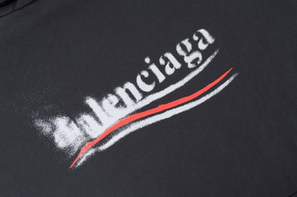 Balenciaga Fuzzy Coke Print Hoodie