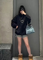 Balenciaga Heart-shaped Two-tone Yarn Hoodie