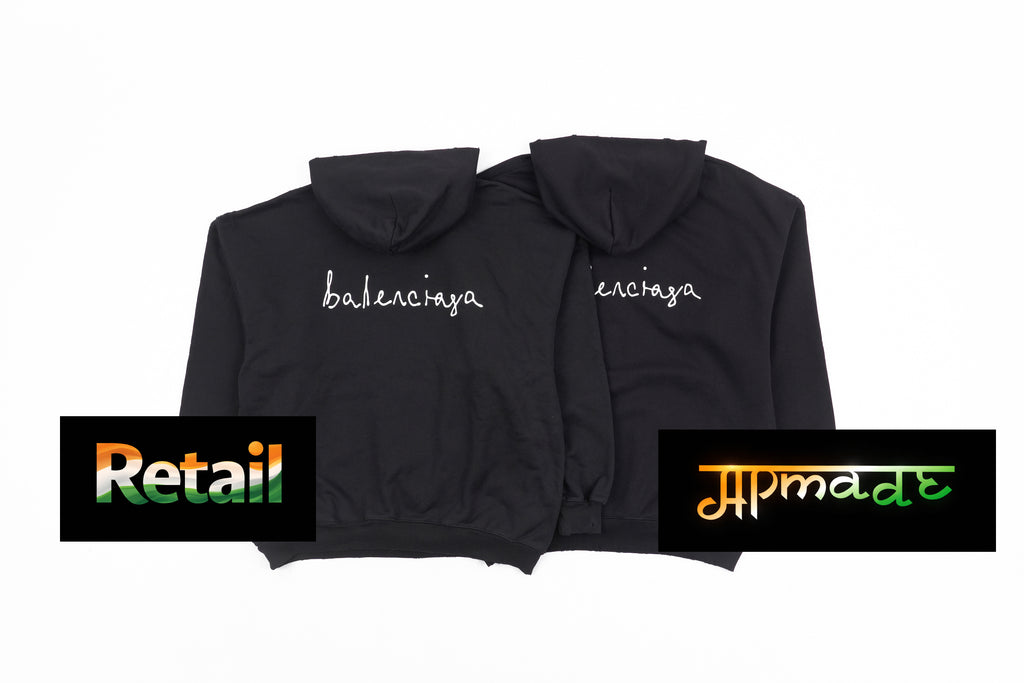 Balenciaga Heart-shaped Two-tone Yarn Hoodie