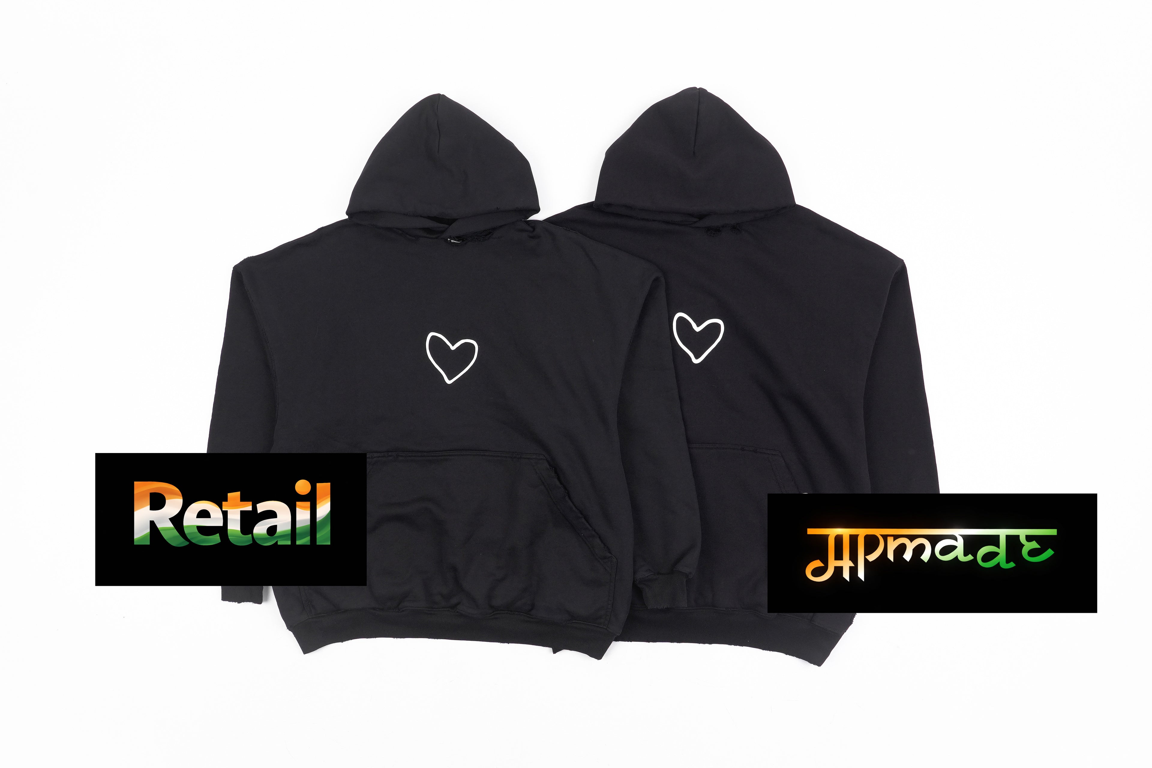 Balenciaga Heart-shaped Two-tone Yarn Hoodie