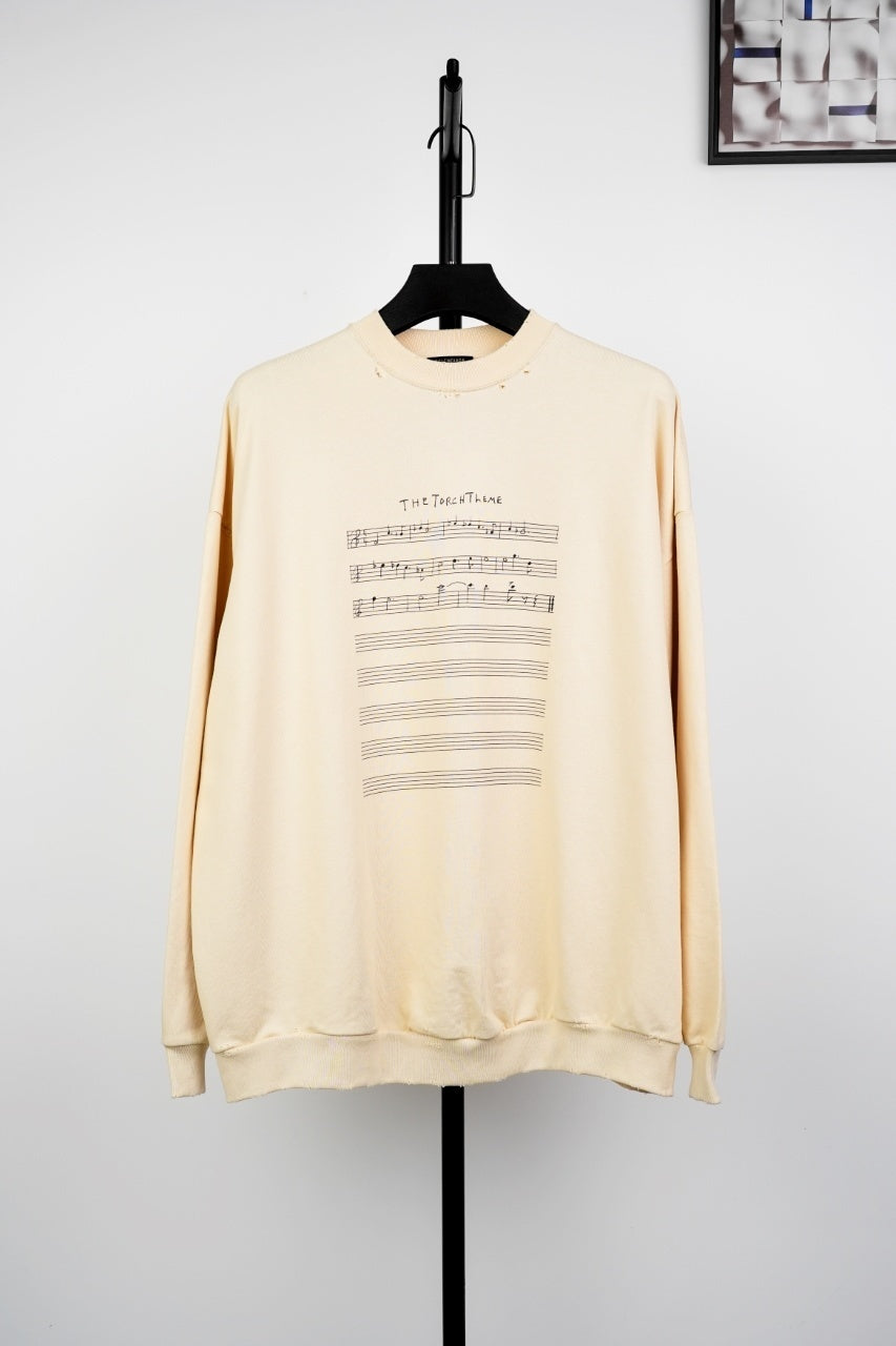 Balenciaga Music Score Crew Neck Sweatshirt