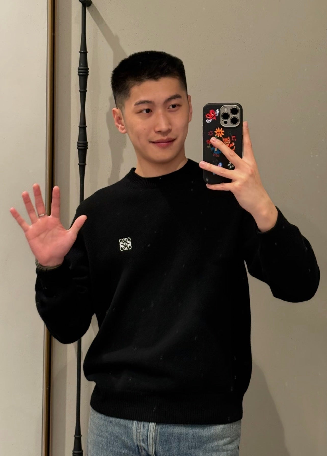 Loewe Embroidered Wool Sweater