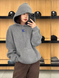 Loewe Anagram Jacquard Logo Knitted Hoodie
