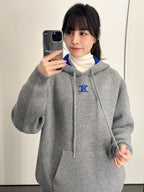 Loewe Anagram Jacquard Logo Knitted Hoodie