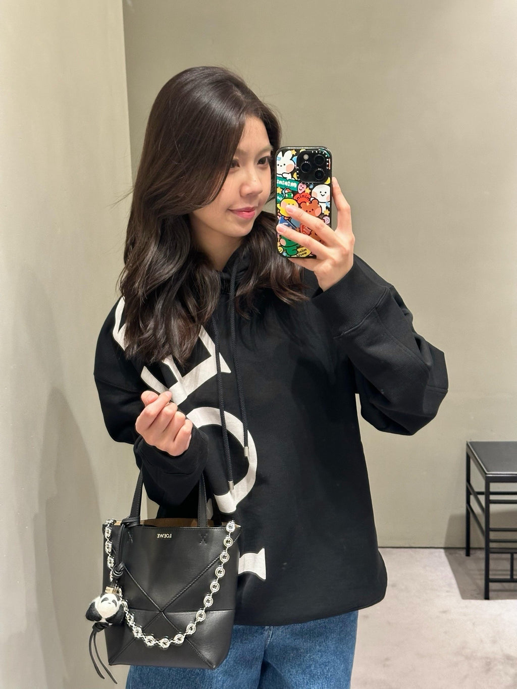 Loewe Patchwork Printed Logo Hoodie