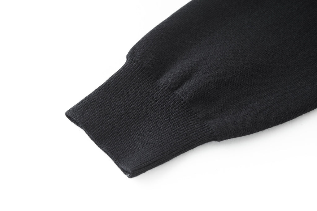Loewe Leather Label Pocket Knitted Zip-up Hoodie