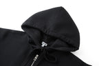 Loewe Leather Label Pocket Knitted Zip-up Hoodie