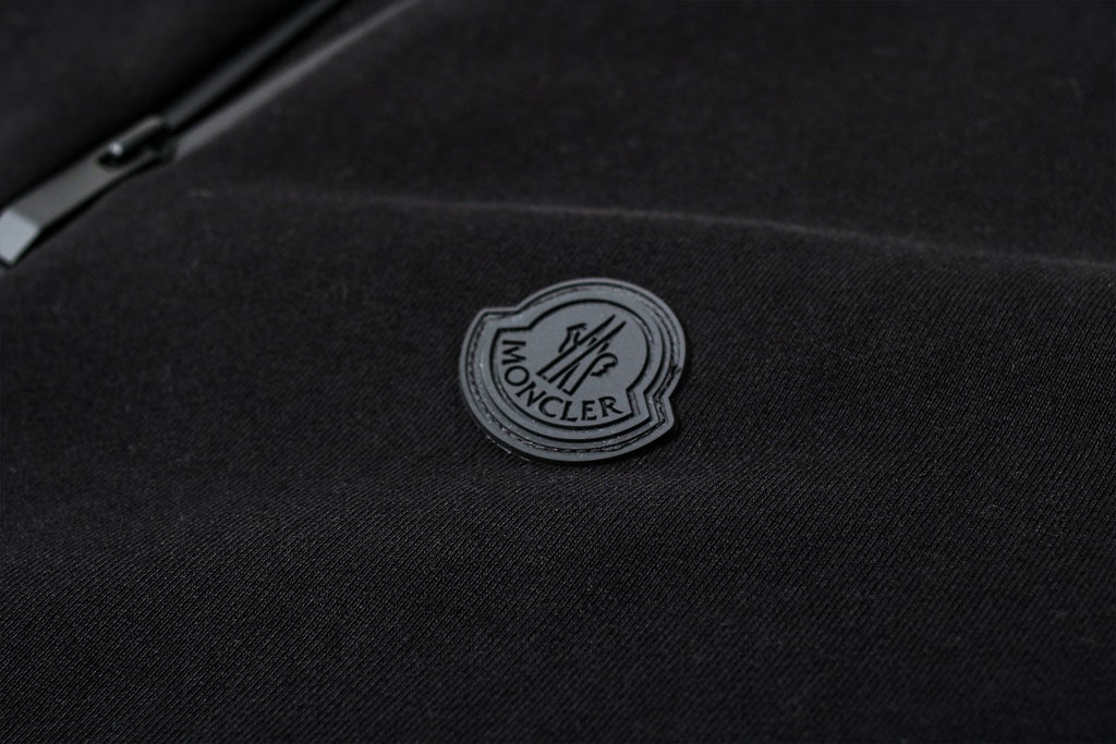 Moncler Stand-up Collar Cotton Solid Color Zip-up