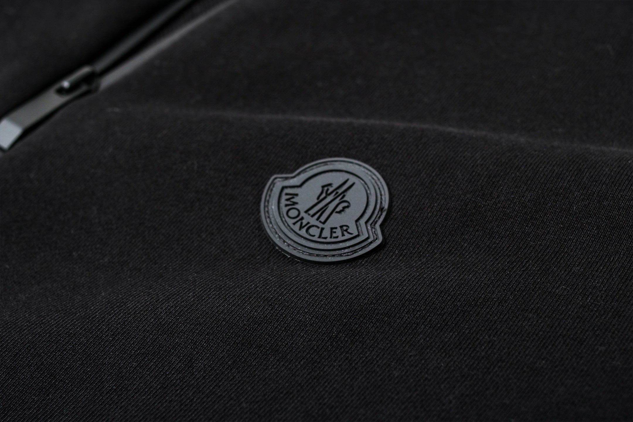 Moncler Stand-up Collar Cotton Solid Color Zip-up