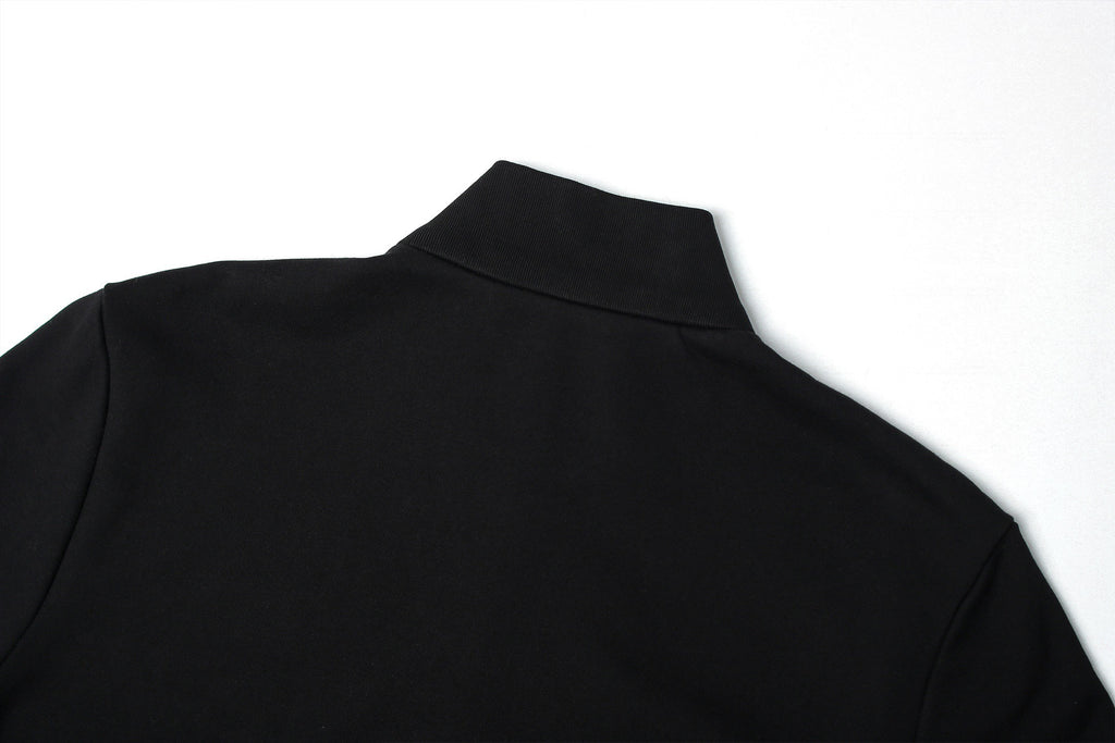 Moncler Stand-up Collar Cotton Solid Color Zip-up