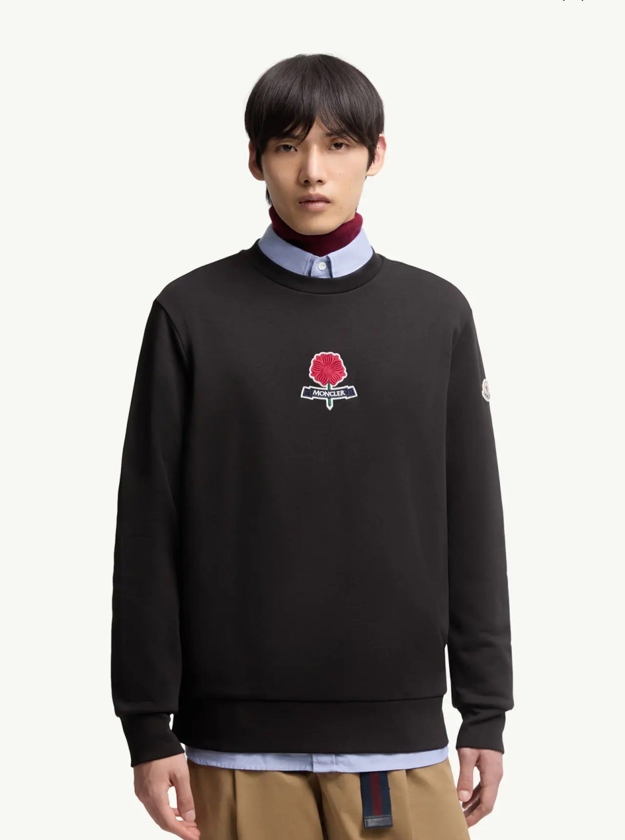 Moncler Embroidered Flower Logo Sweatshirt