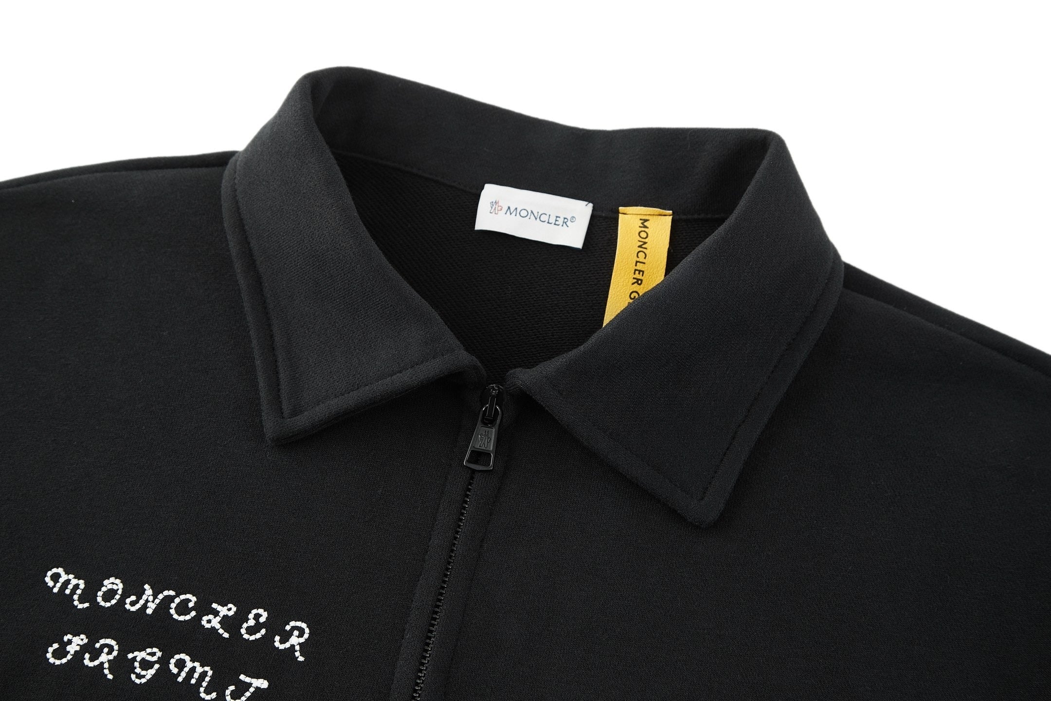 Moncler Embroidered Print Lapel Sweatshirt