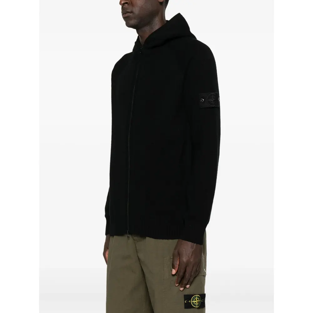 Stone Island Ghost Knit Hooded Zip-Up Hoodie