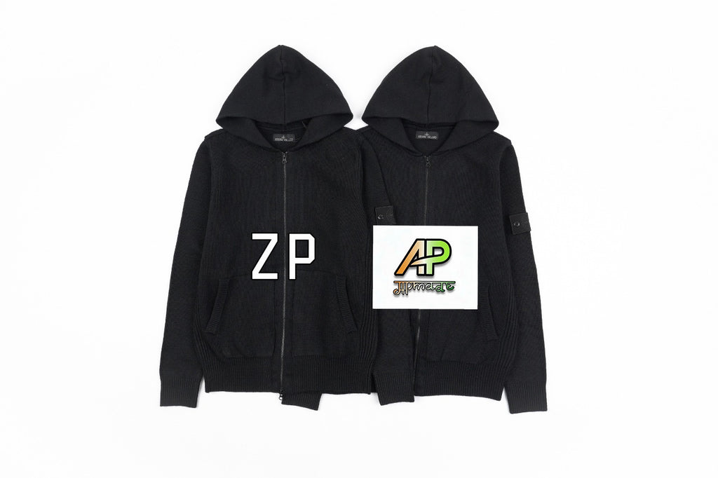Stone Island Ghost Knit Hooded Zip-Up Hoodie