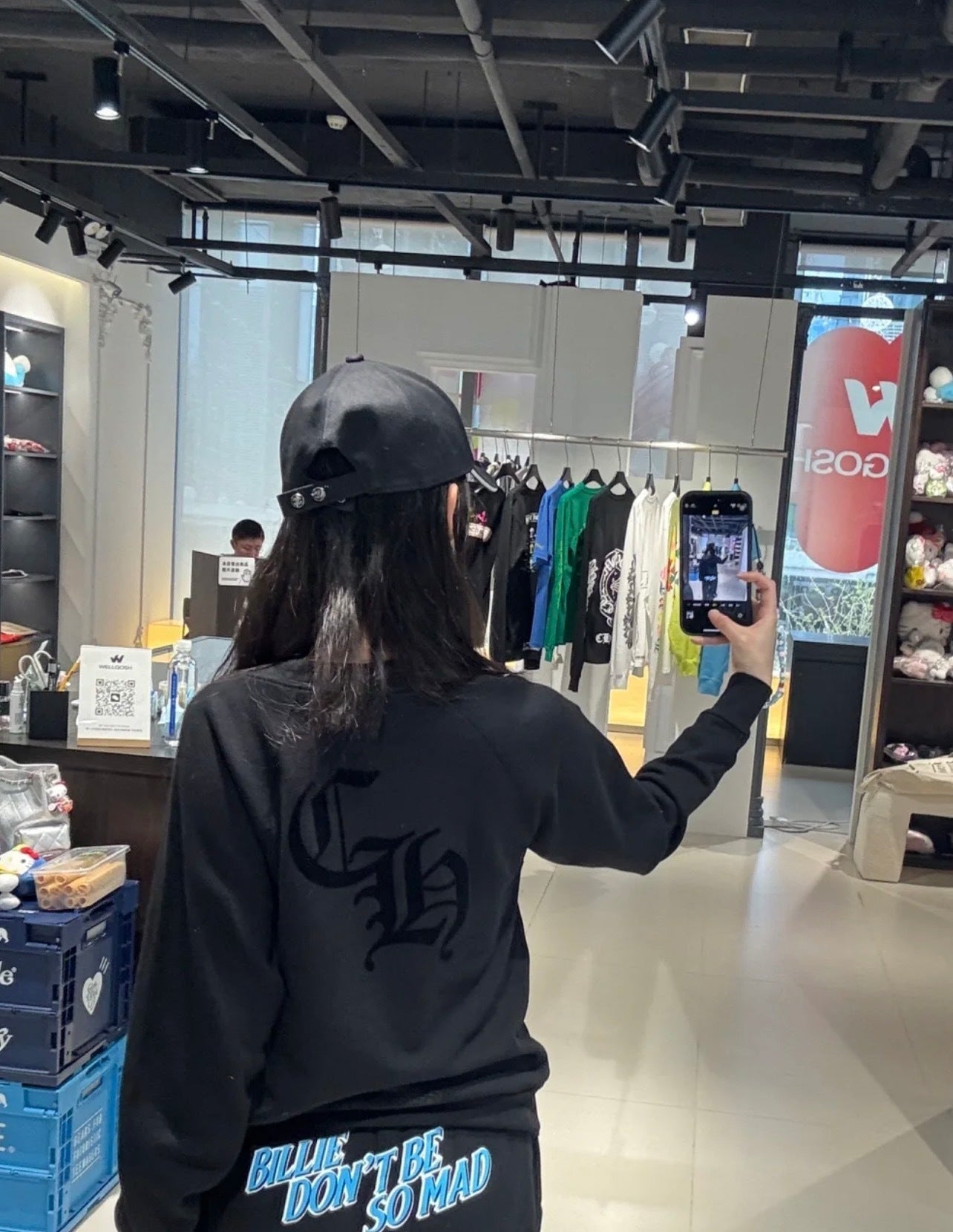 Chrome Hearts Cross-shaped Flocked Sweatshirt