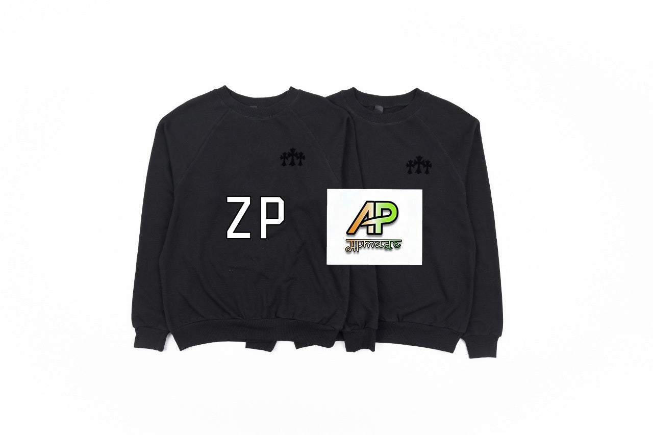 Chrome Hearts Cross-shaped Flocked Sweatshirt