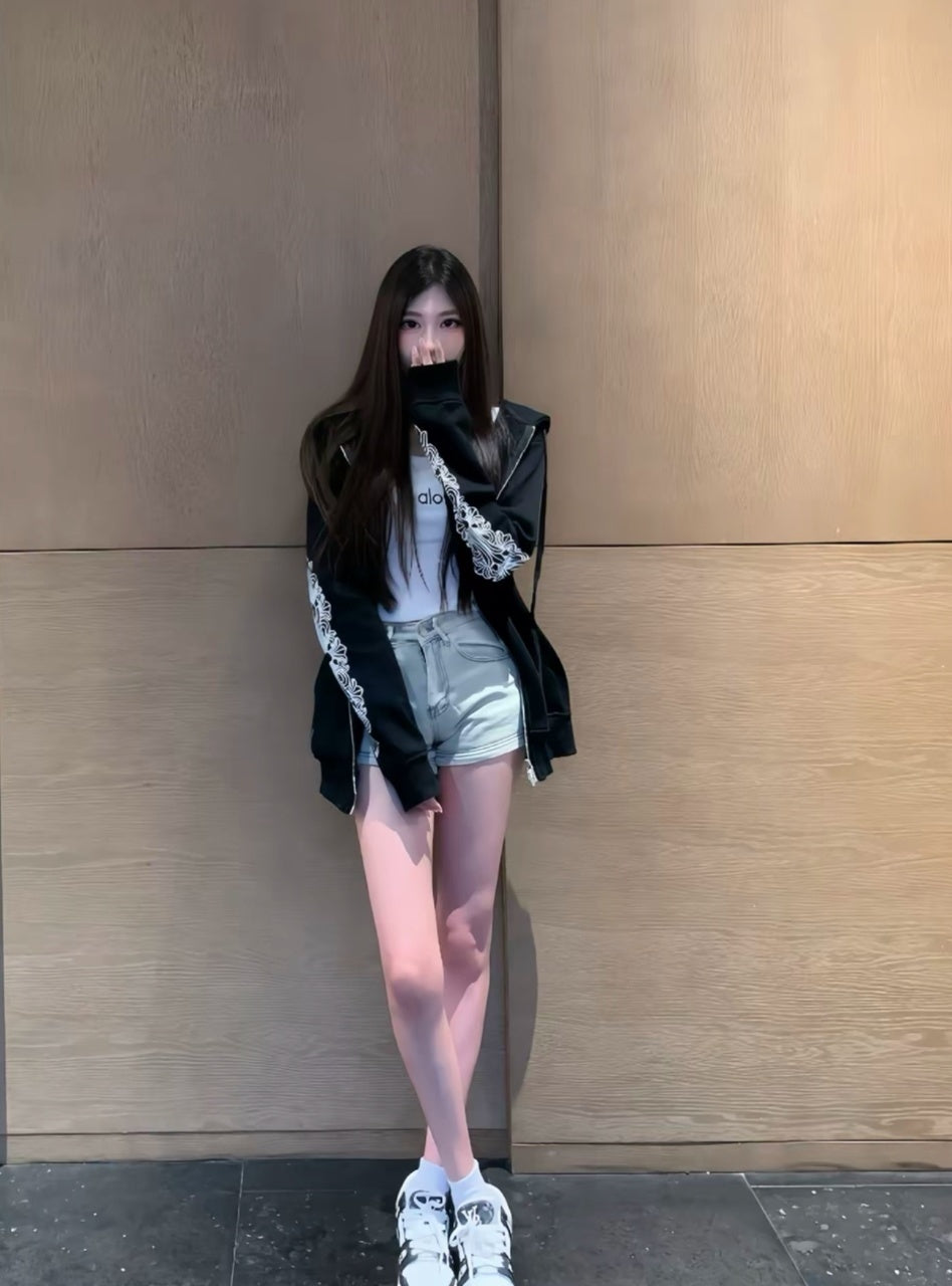 Chrome Hearts Double-layer Printed Zip-up Hoodie