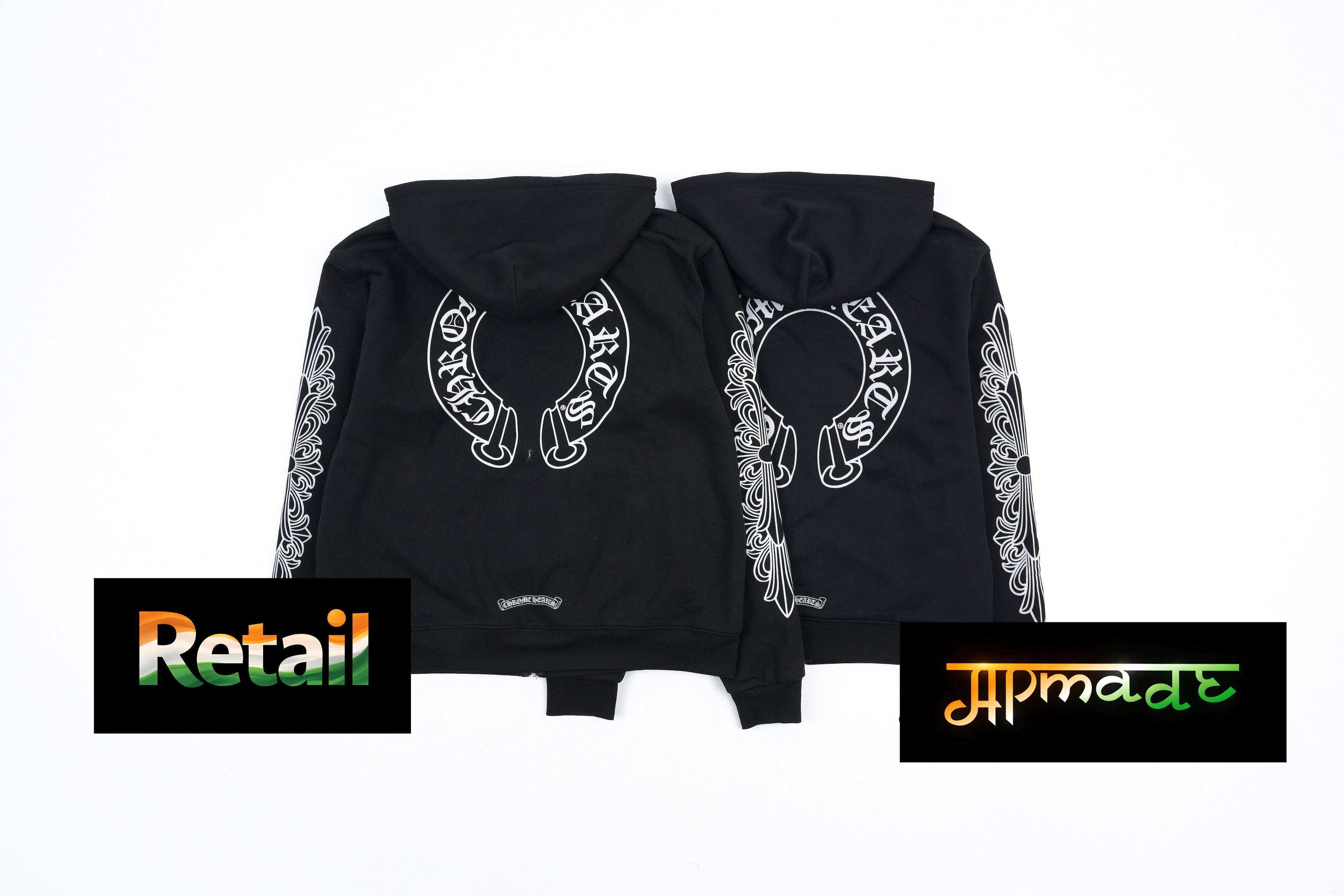 Chrome Hearts Double-layer Printed Zip-up Hoodie