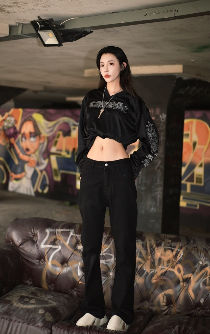 Chrome Hearts Sanskrit Mesh Hockey Suit Long Sleeve T-shirt