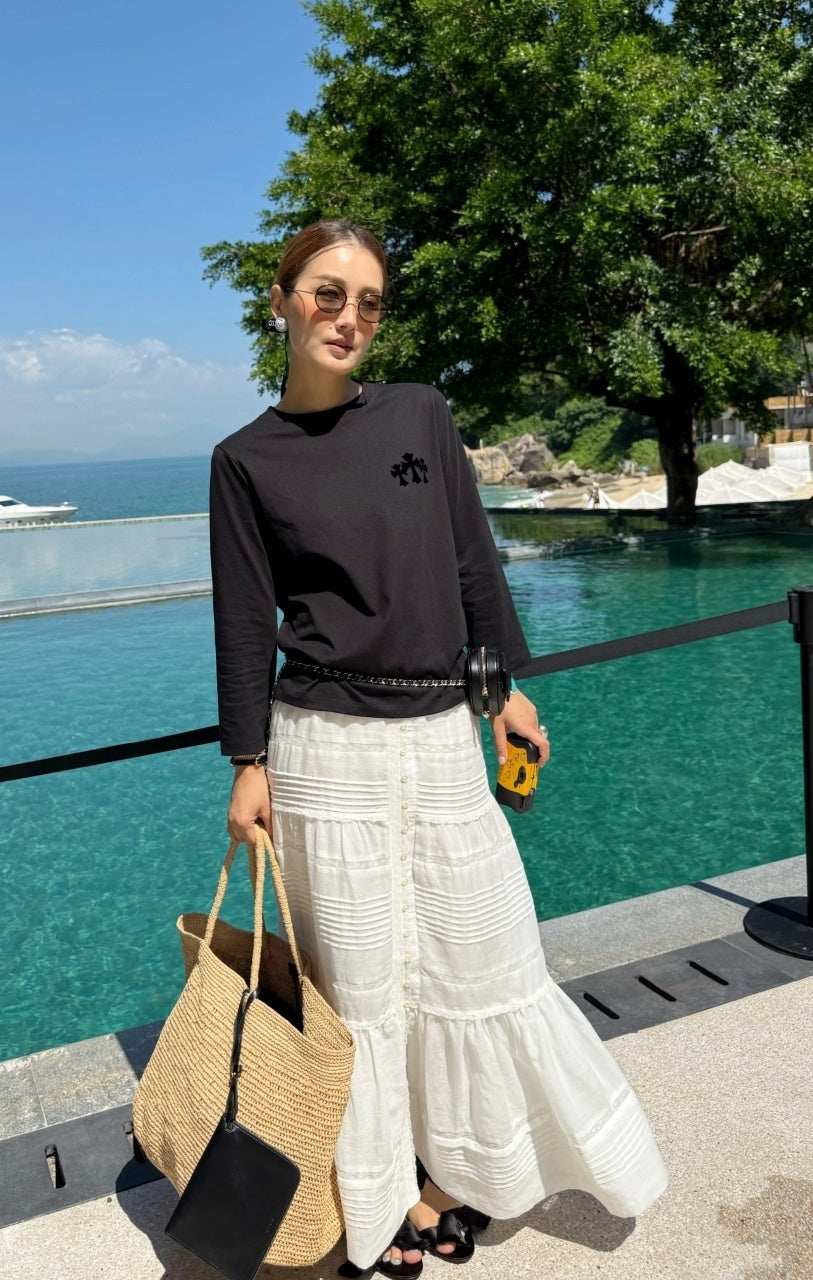 Chrome Hearts Cross Flocking Longsleeve T-shirt