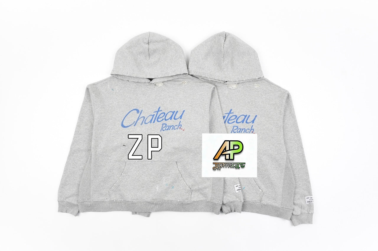 Gallery Dept Hand-splattered Distressed Hoodie