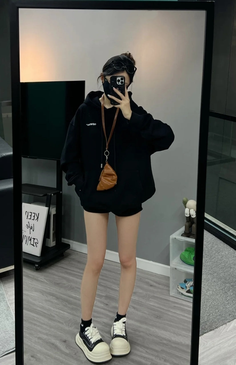 Off-White Wavy Anchor Arrow Embroidered Hoodie