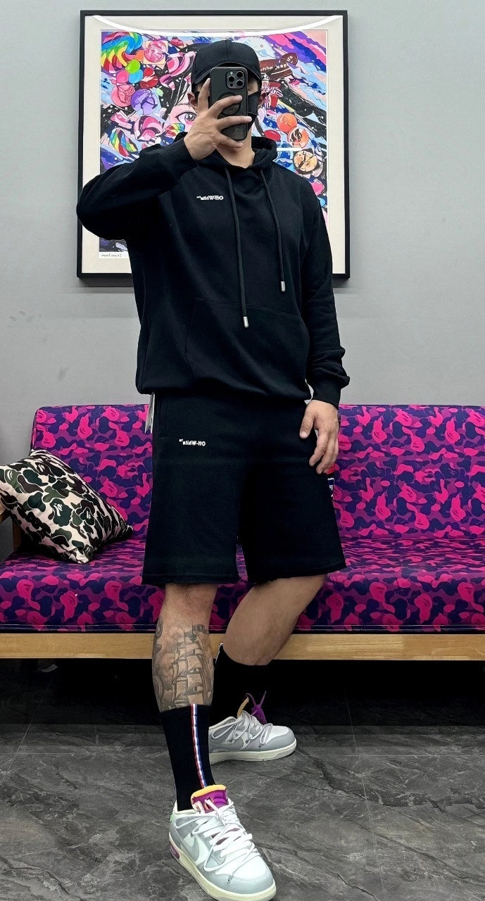 Off-White Wavy Anchor Arrow Embroidered Hoodie