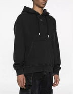 Off-White Hoodie with Madonna Print on the Back