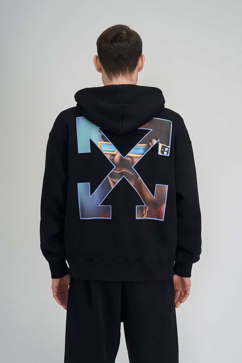 Off-White Portrait Overlay Arrow Print Hoodie