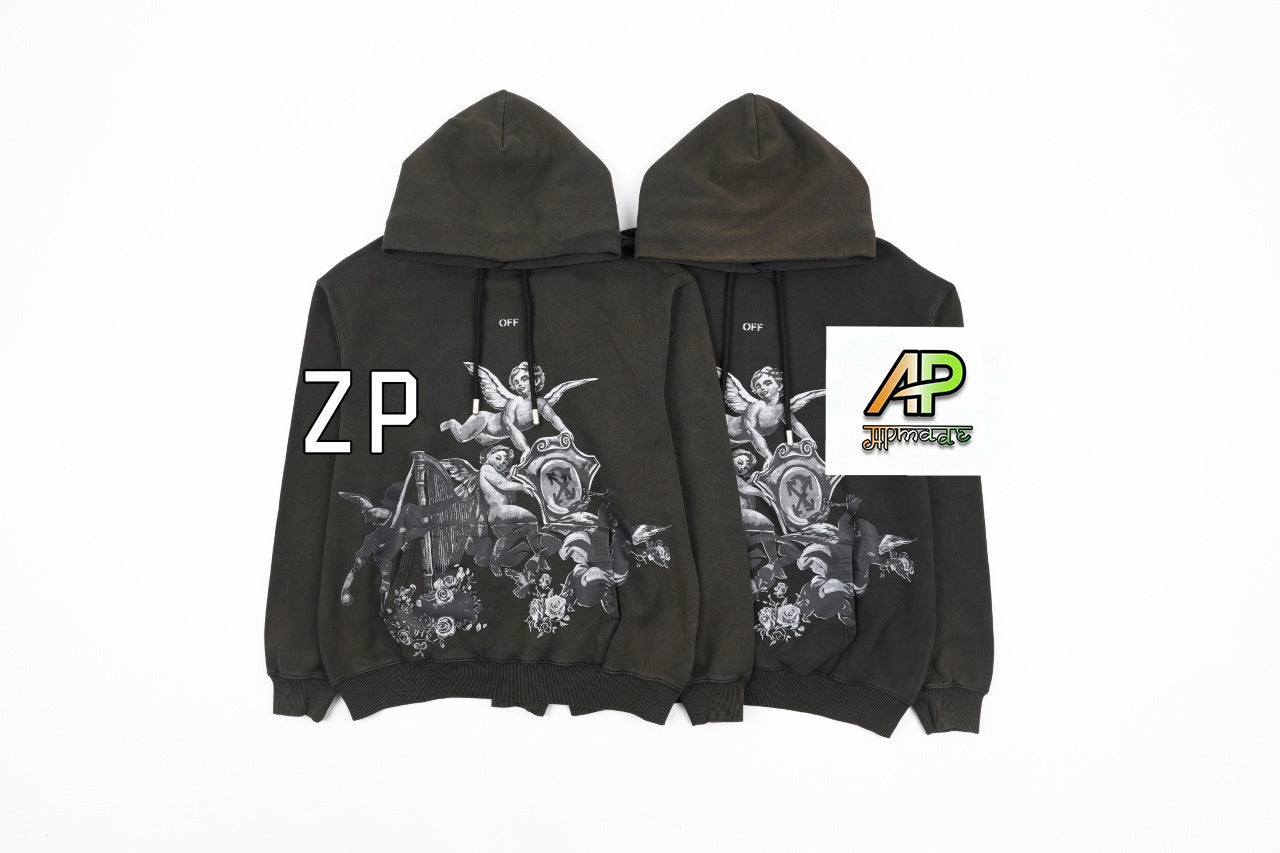 Off-White Angel Harp Print Hoodie