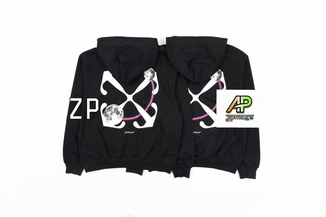 Off-White Moon Anchor Arrow Print Hoodie