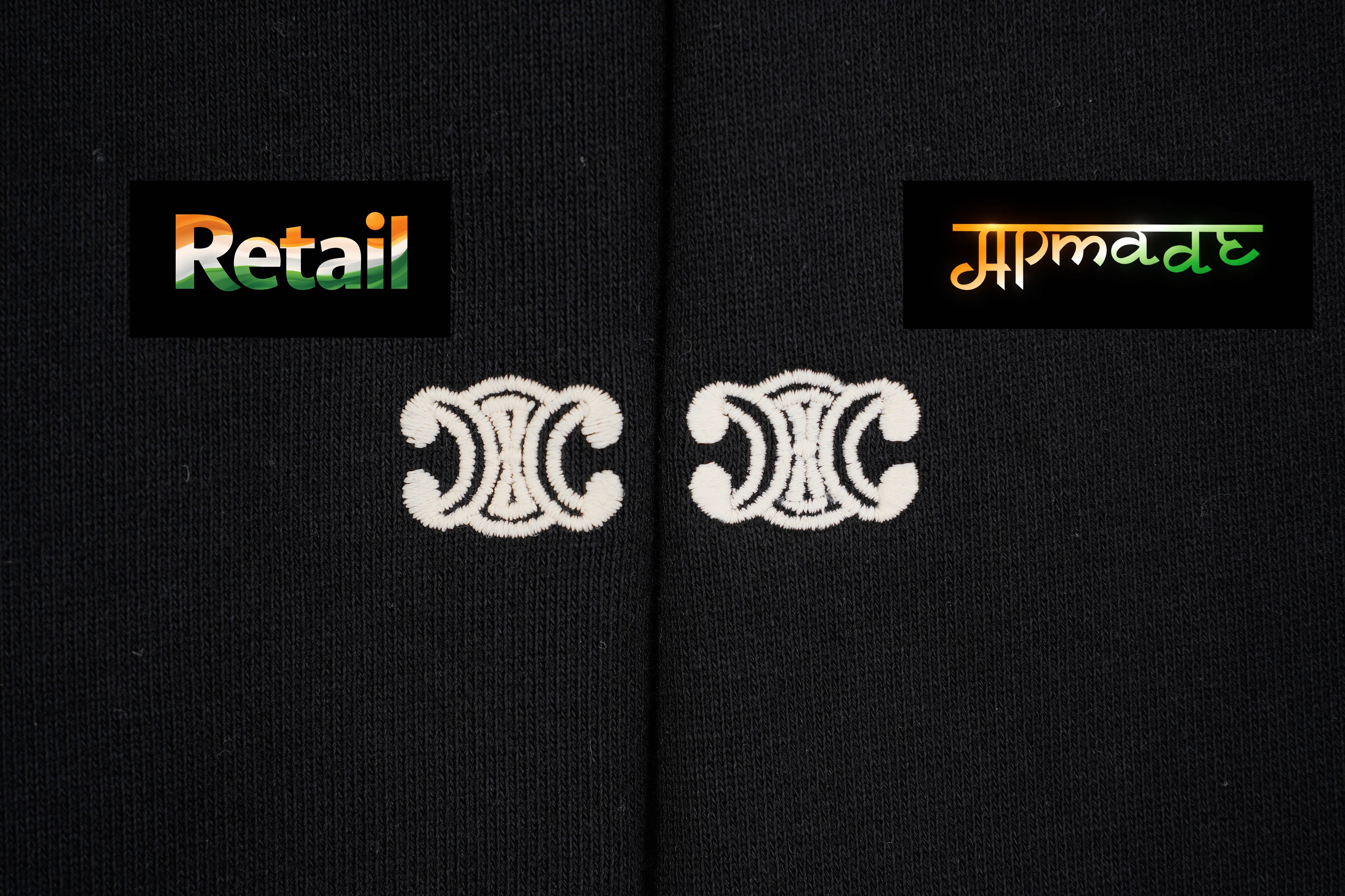 Celine Arc de Triomphe Small Logo Round Neck Sweatshirt