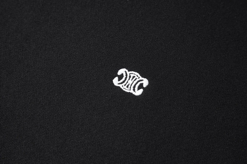Celine Triomphe Embroidered Logo Hoodie