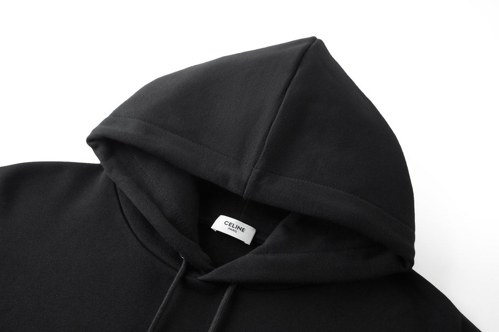 Celine Triomphe Embroidered Logo Hoodie