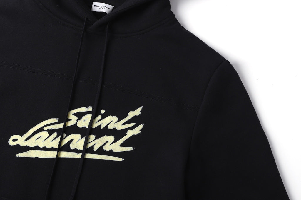 Saint Laurent Logo Print Hoodie