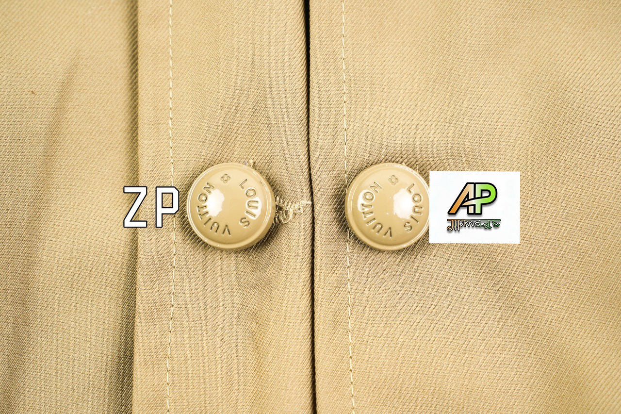 Louis Vuitton Appliqué Embroidered Bomber Jacket Khaki