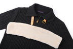Louis Vuitton Cashmere and Wool Blend Jacket with Fur Collar and Waist