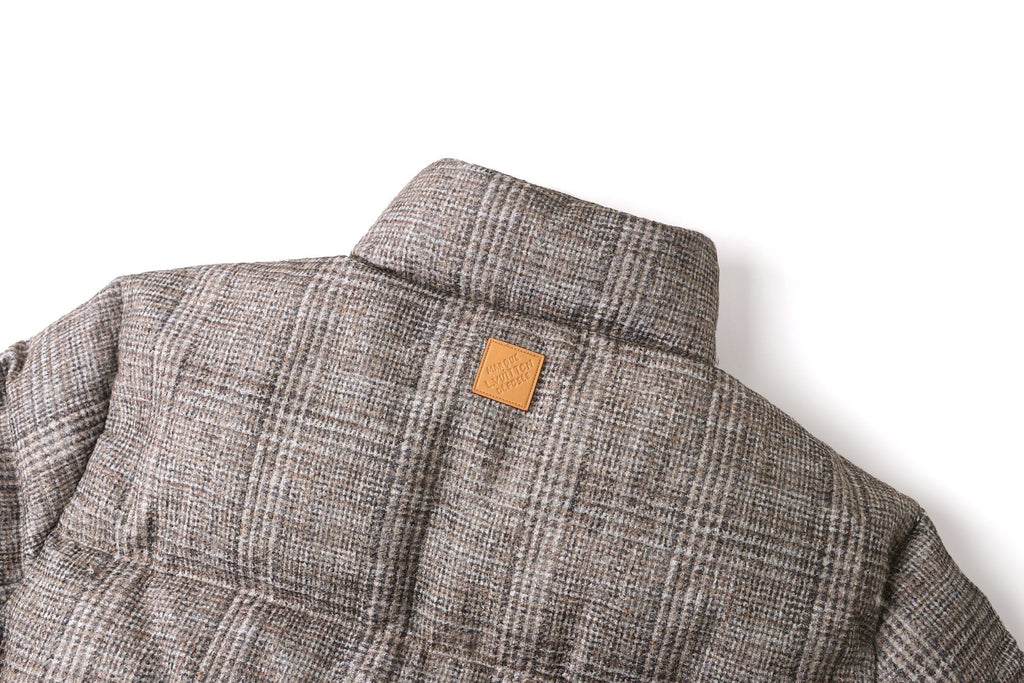 Louis Vuitton 26SS Stand Collar Plaid Tweed Jacket with Waist Belt