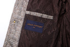 Louis Vuitton 26SS Stand Collar Plaid Tweed Jacket with Waist Belt
