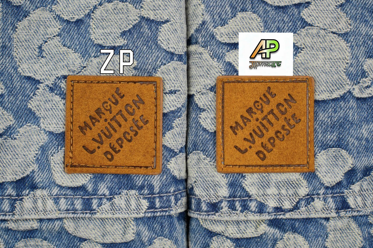 Louis Vuitton Monogram Pixelated Leopard Print Denim Jacket