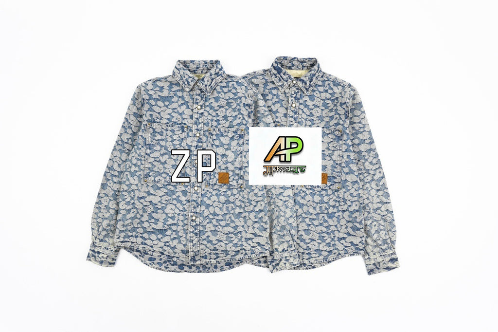 Louis Vuitton Monogram Pixelated Leopard Print Denim Jacket