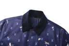 Louis Vuitton Corduroy Collar Animal Print Jacket