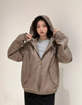 Louis Vuitton Gravure Embossed Cotton-padded Jacket Khaki