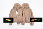Louis Vuitton Gravure Embossed Cotton-padded Jacket Khaki